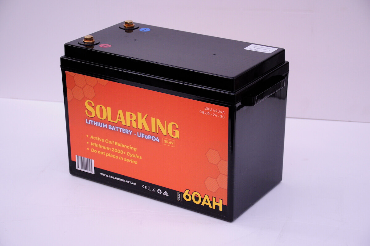 25.6V 60AH SolarKing Lithium Iron Plastic  Case CB-60-24-50
