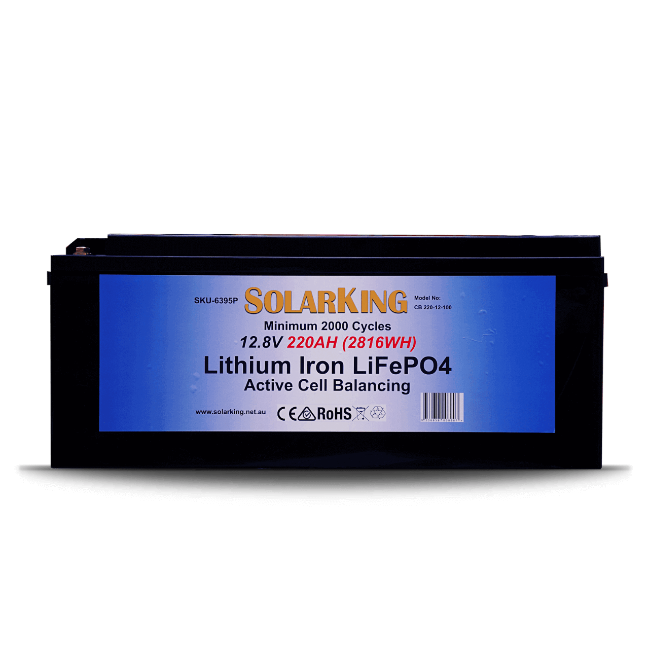 12.8V 220AH Solarking Lithium Iron Battery Plastic Case CB-220-12-100