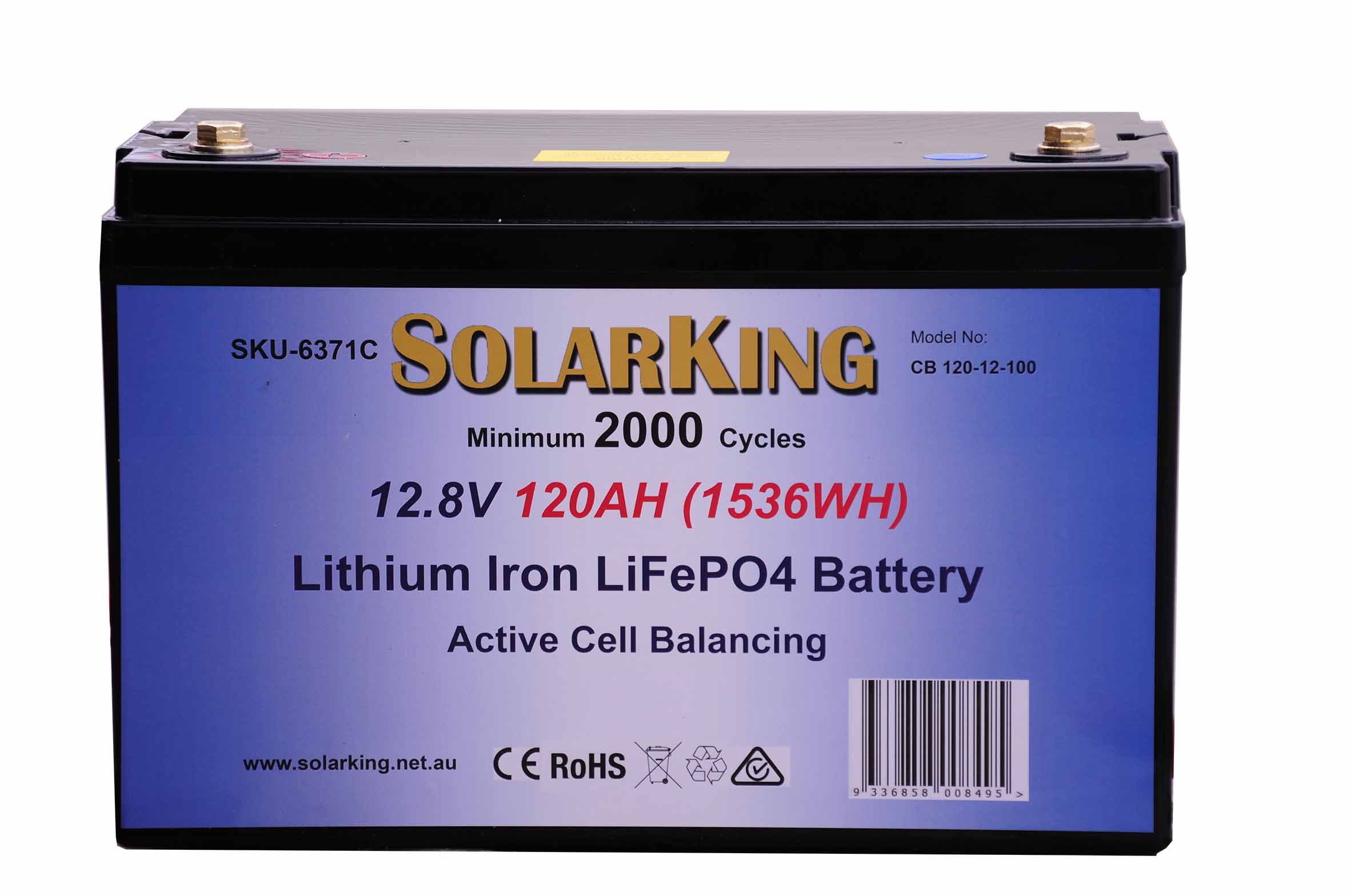 120AH Lithium Iron SolarKing Battery CB-120-12-100