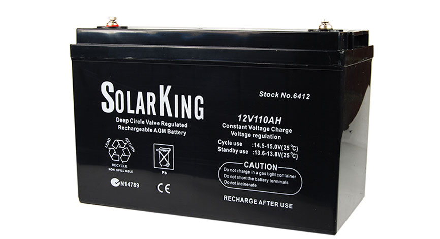 12V 110AH  SolarKing Deep Cycle Battery Plastic Case