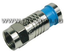 F Male RG-6 Compression Quad Shield